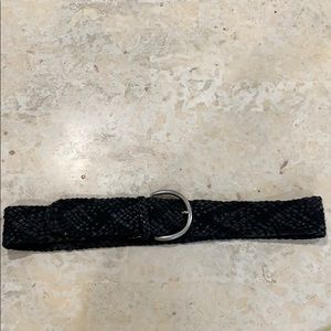 The limited braided black leather belt size medium